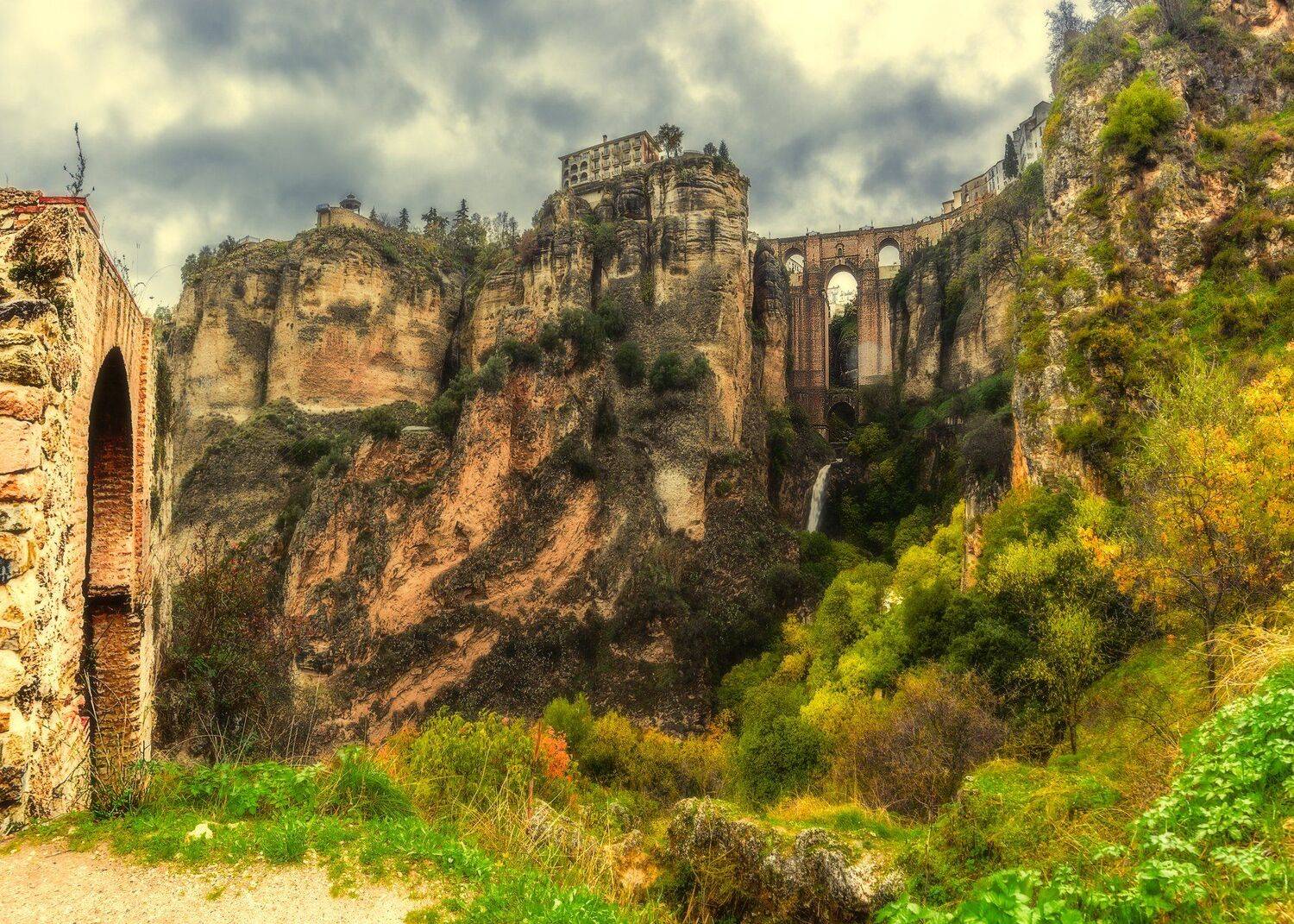puente nuevo bridge, puente nuevo, ronda, spain,  guadalev&iacute;n, malaga, Виктор Голобородько