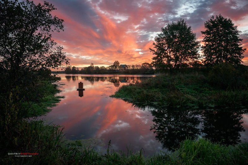 пейзаж,природа,рассвет,утро,река дубна,лето, На рассвете. фото превью