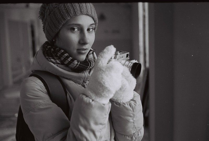 Зоркий-4, девушка, пленка, портрет Зоркий-4 фото превью