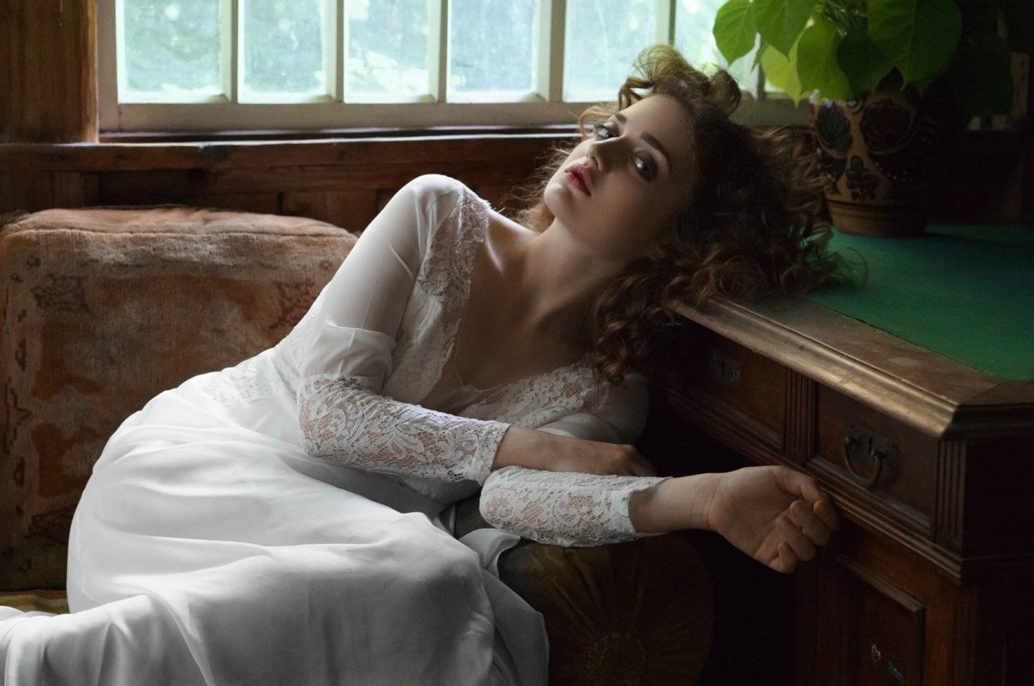 retro, vintage, beauty, natural, green, interior, wedding, dress, white dress, Наташа Янкелевич