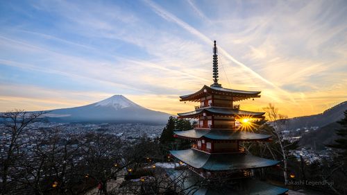Sunset Churei tower
