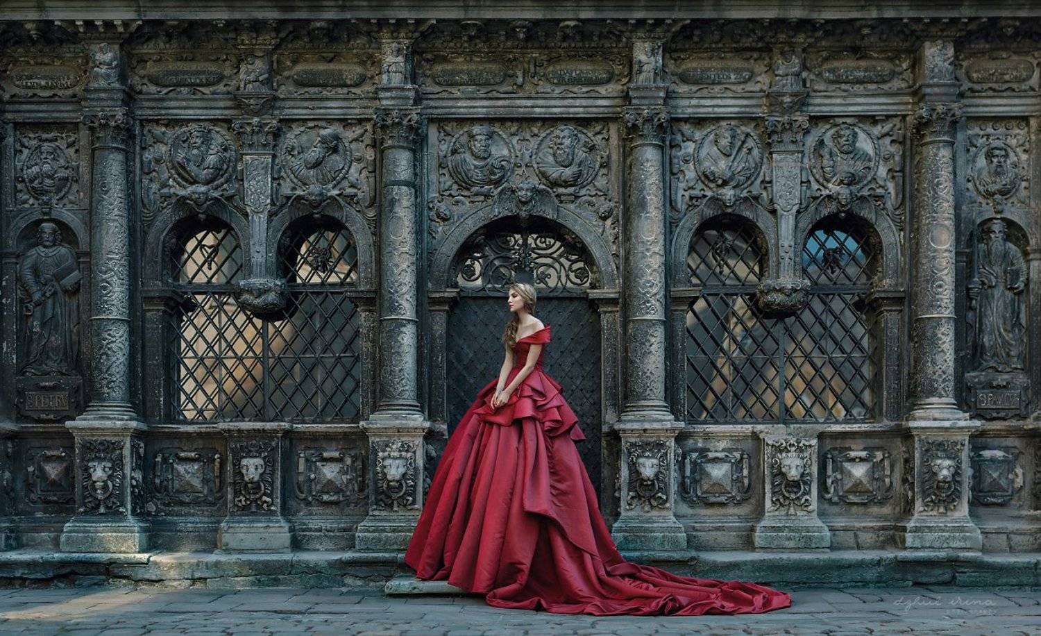 girl portreit people dzhulirina red, Ирина Джуль