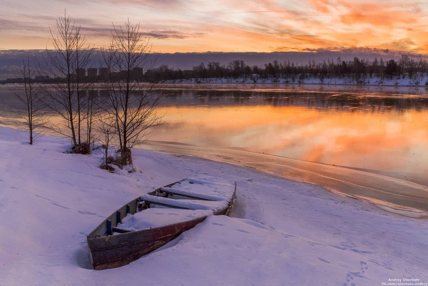 дубна, пейзаж, зима, рассвет, canon, Андрей Олонцев