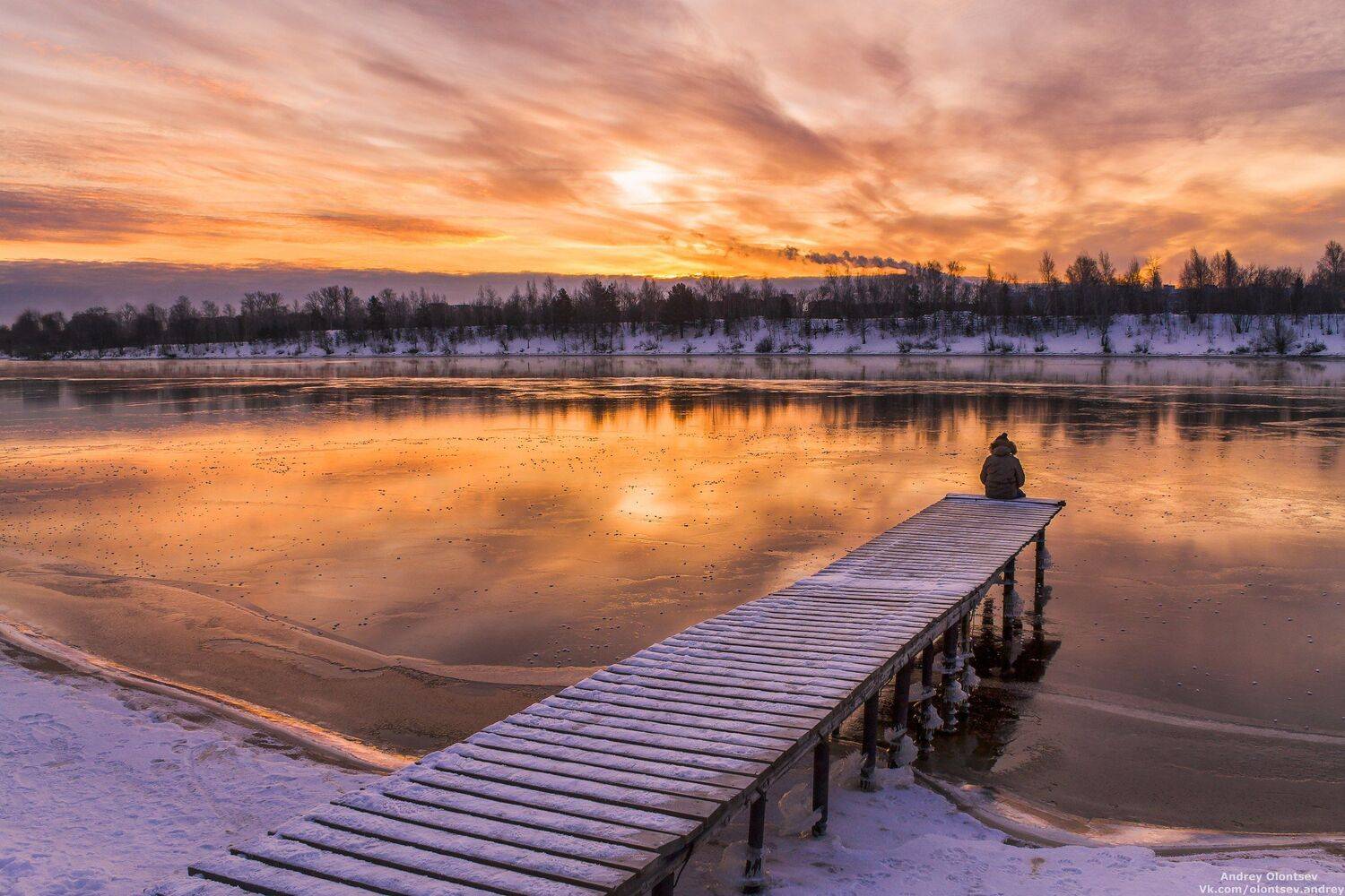 дубна, пейзаж, зима, рассвет, canon, Андрей Олонцев