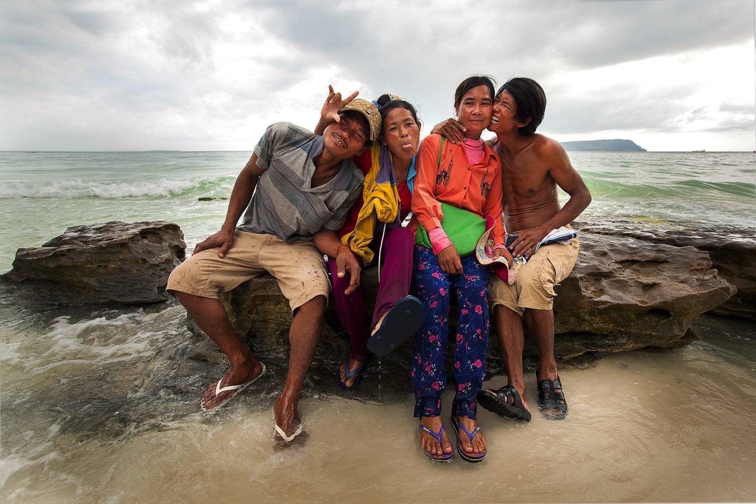 Island, Koh Rong, Thai gulf, water, sea, clouds, people, mood, Borislav Tolev