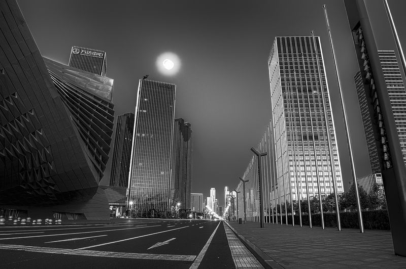 dalian, lioning, china, 大连 Night city. фото превью