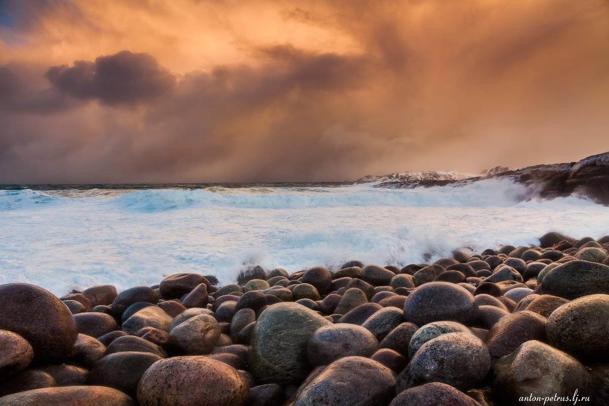 териберка, север, шторм, море, закат, Антон Петрусь