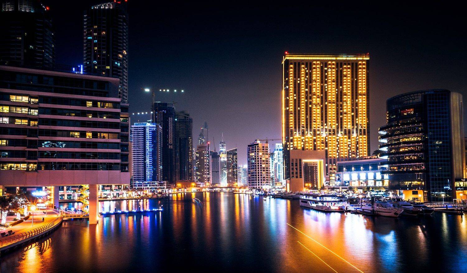 dubai, uae, landscape, architecture, light, city, town, night, life, color, building, Андрей Лободин