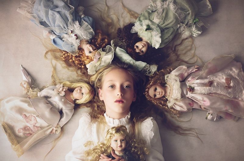 girls. portraits, child, natural light, conceptual, doll Porcelanowe lalki.. фото превью