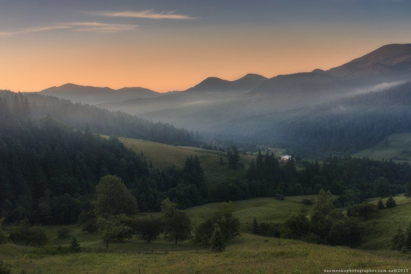 пейзаж, горы, природа, лес, небо, путешествия, красивый, лето, зеленый, украина, трава, дерево, фон, парк, естественный, луг, гора, сезон, красота, цвет, солнце, свет, свежий, карпатский, идиллический, карпаты, карпатские, синий, туризм, вид, холм, время, Карпаты. Летнее утро у села Дземброня фото превью