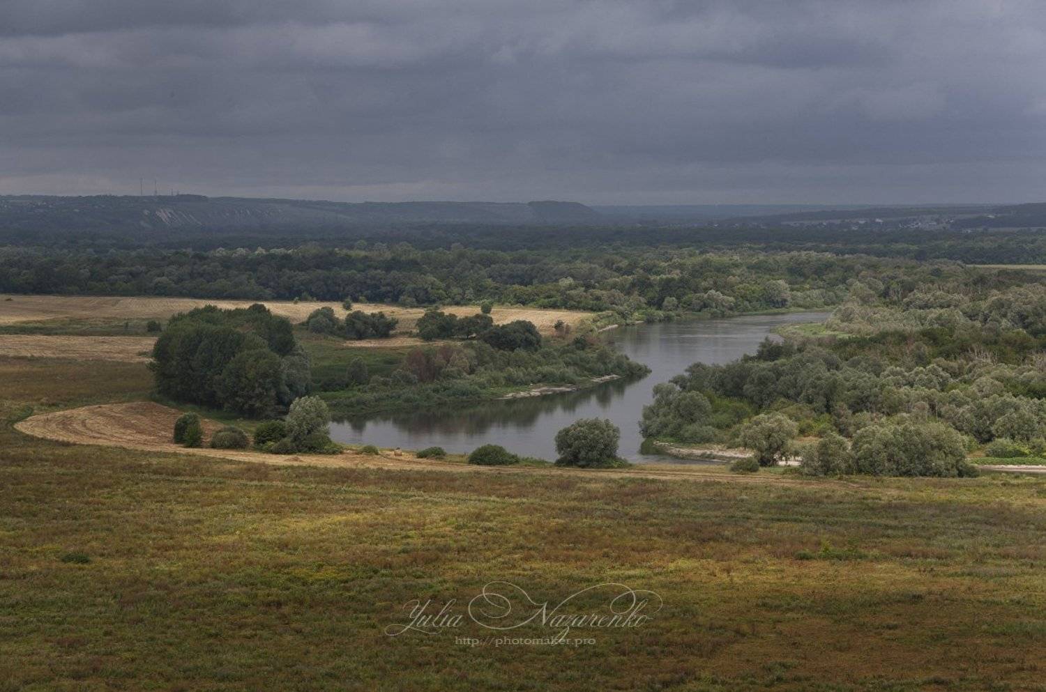 пейзаж, дон, гроза, свет, воронежская обл, осень, река, простор, даль, панорама, Юлия Назаренко