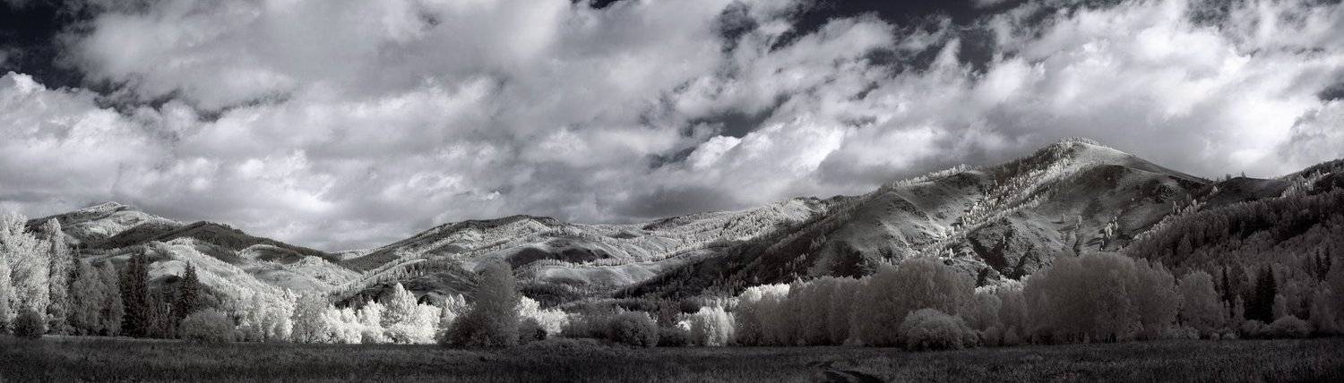 инфракрасный,фильтр,россия,сибирь,саяны,тува,тыва,панорама,пейзаж,ландшафт,небо,облака,горы,ir,infrared,landscape,mountains,, Олег Грачёв