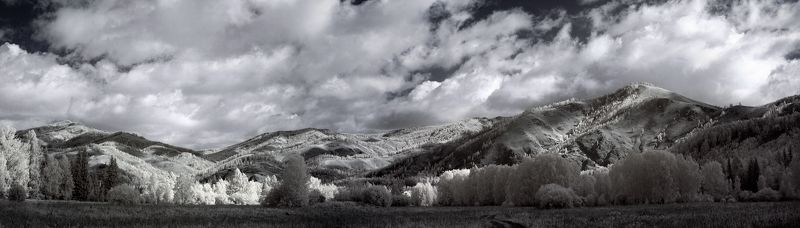 инфракрасный,фильтр,россия,сибирь,саяны,тува,тыва,панорама,пейзаж,ландшафт,небо,облака,горы,ir,infrared,landscape,mountains, Саяны фото превью