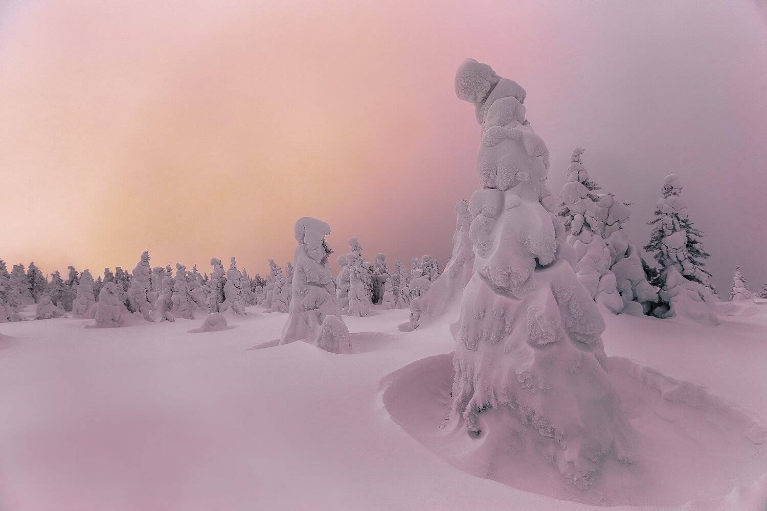 Таганай, Урал, пейзаж, зима, восход, утро, снег, Владимир