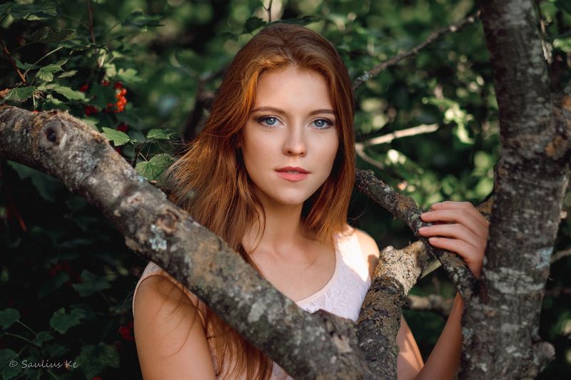 Girl in the orchard фото превью