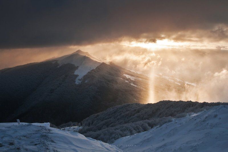poland, bieszczady, mountains, польша, горы Heaven on fire фото превью