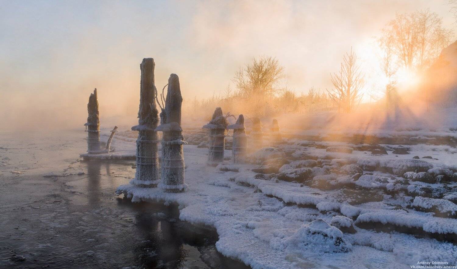 дубна, пейзаж, зима, рассвет, canon, Андрей Олонцев