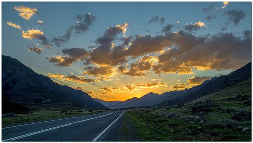 Закат на Чуйском тракте! 