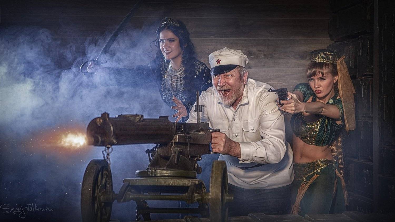 сухов, пулемёт. модель, студия, Сергей Рехов