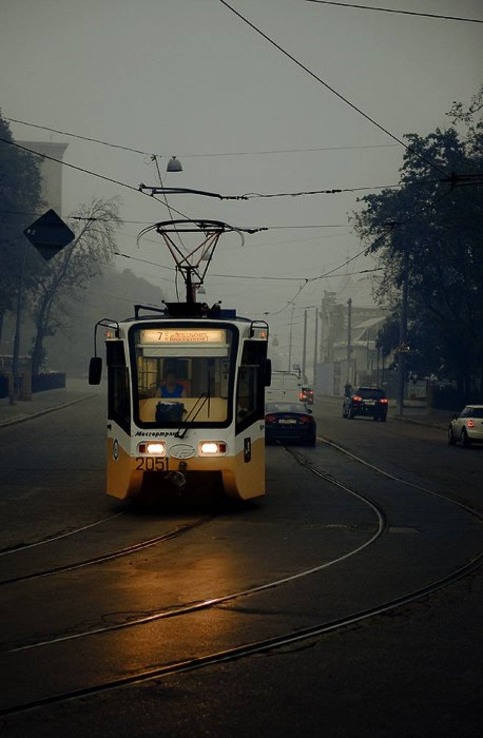 город, трамвай, смок, дым, рельсы, улица, москва, жара, Yagor