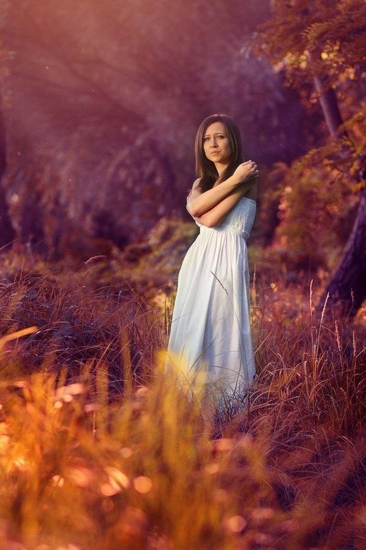 девушка,лес, портрет, солнце,свет  фото превью