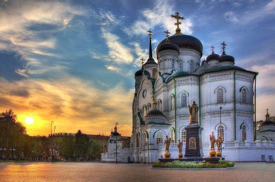 храм, закат, Владлен Халимов