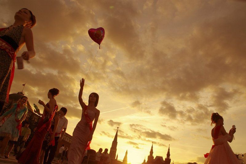 красная площадь, праздник. Выпускной. фото превью