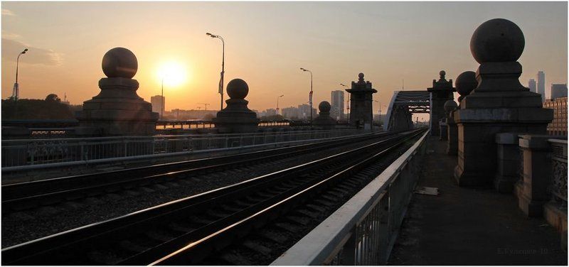 город, москва, новодевичий, кулешов евгений, от заката до рассвета Закат, дорога, мост.... фото превью