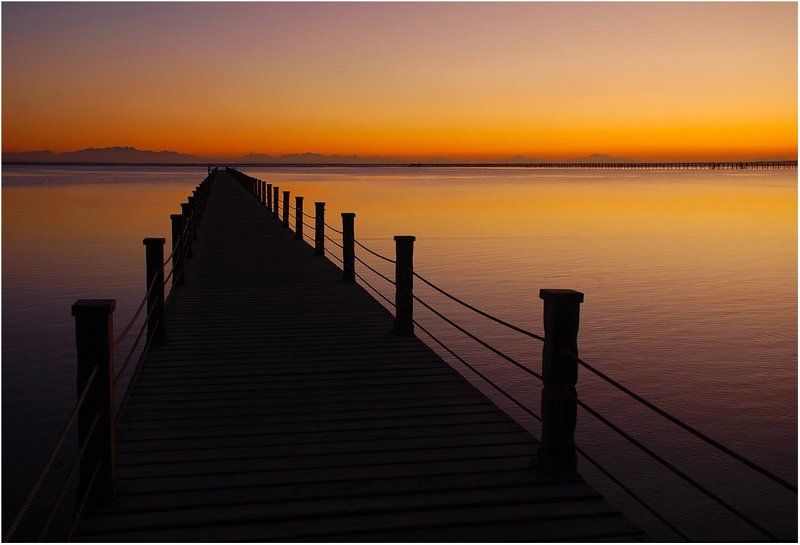 утро, рассвет, пирс, море_красное, синай Дорога из Ночи в День фото превью