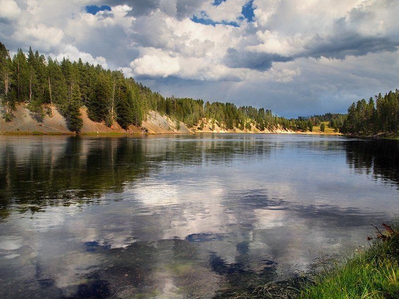 река, горы, природа, пейзаж, небо Горная речка фото превью