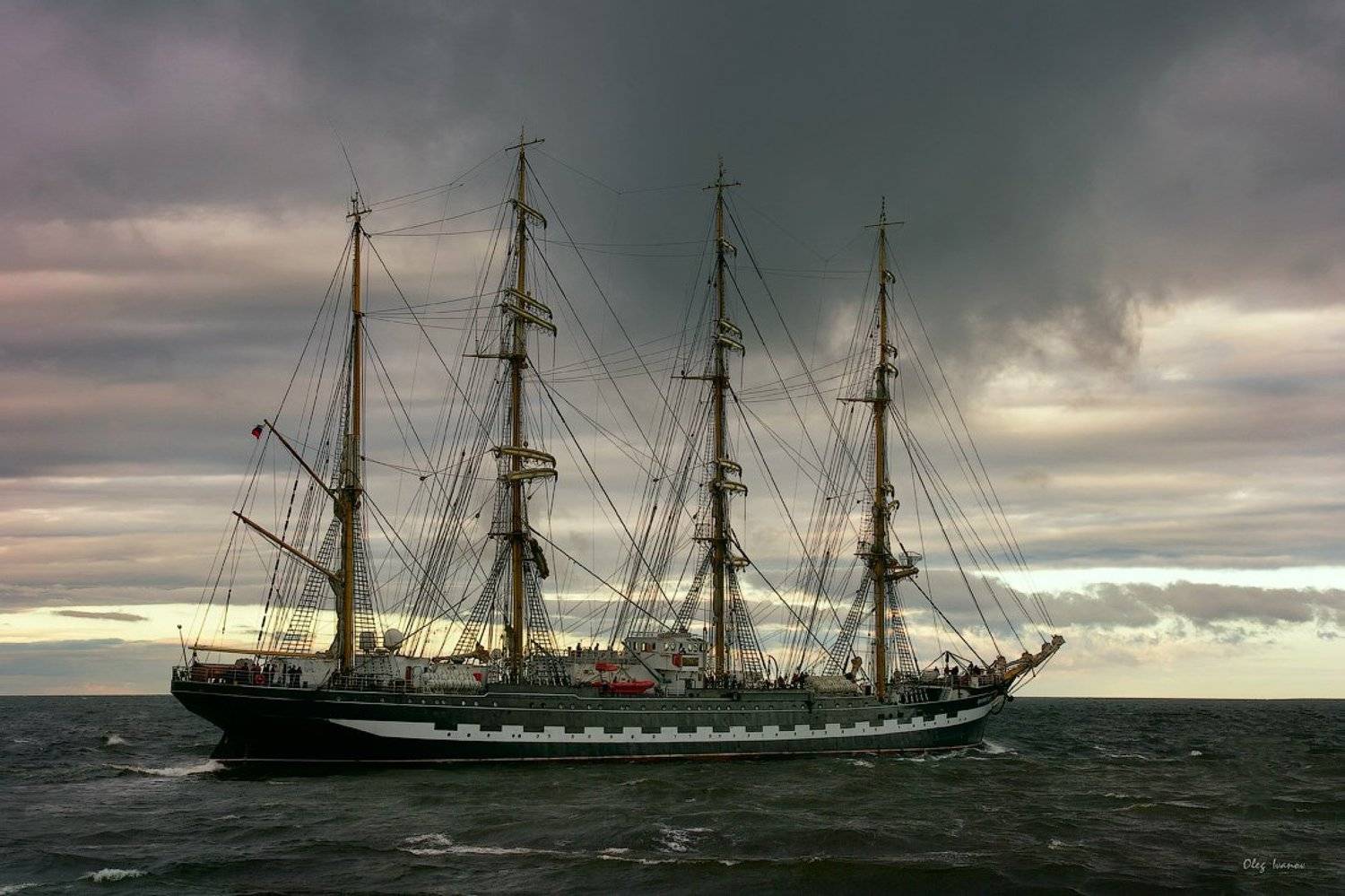 парусник, крузенштерн, море, балтика, балтийск, Олег Иванов