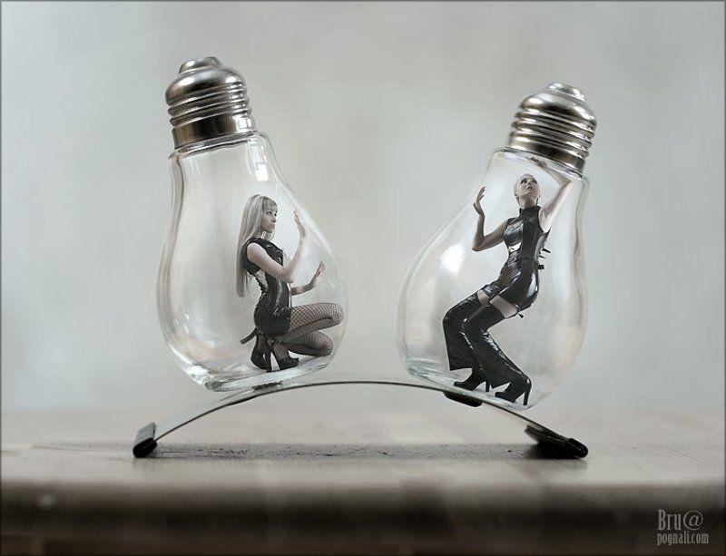 лампочки, девочки, фетиш, агна деви Этюд в лампочках фото превью