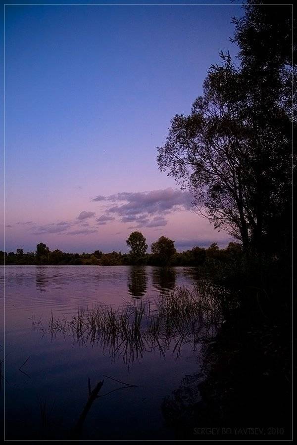 озеро, август, вечер, Сергей Белявцев