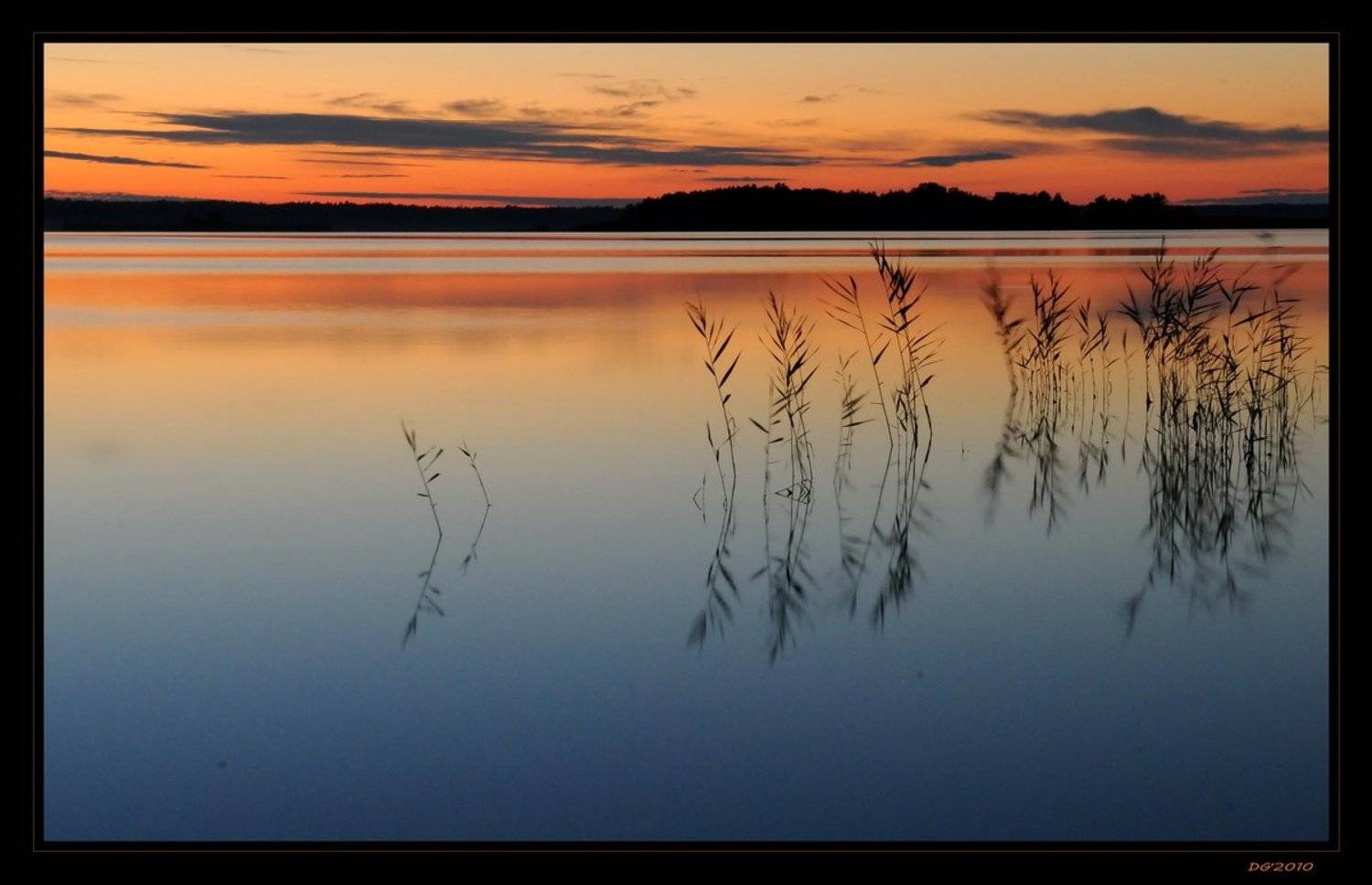 фтнляндия, озеро, штиль, вечер, вода, D.G.