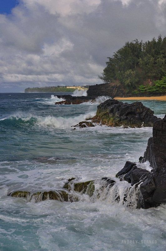 станко, пейзаж, море, камни, прибой Прибой фото превью