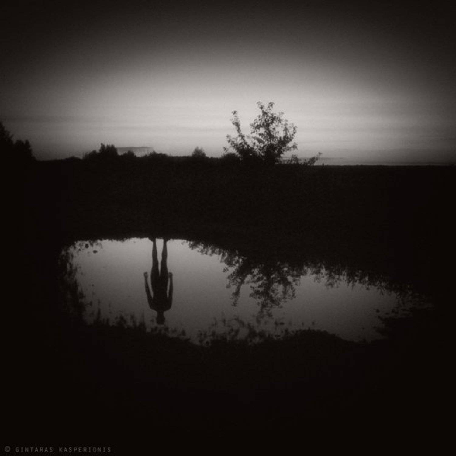 man, reflection, water, toned, kasperionis, Gintaras Kasperionis