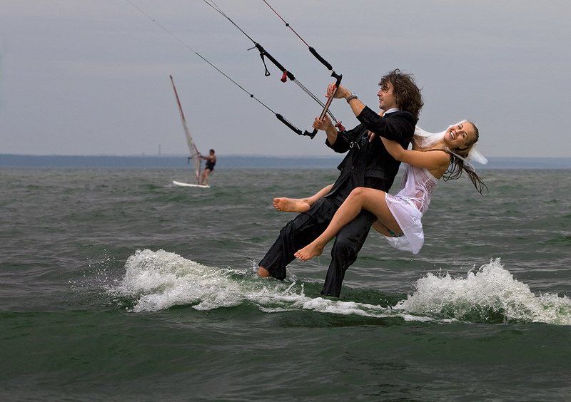 кайт, виндсерфинг, бумеранг, свадьба Своя ноша фото превью