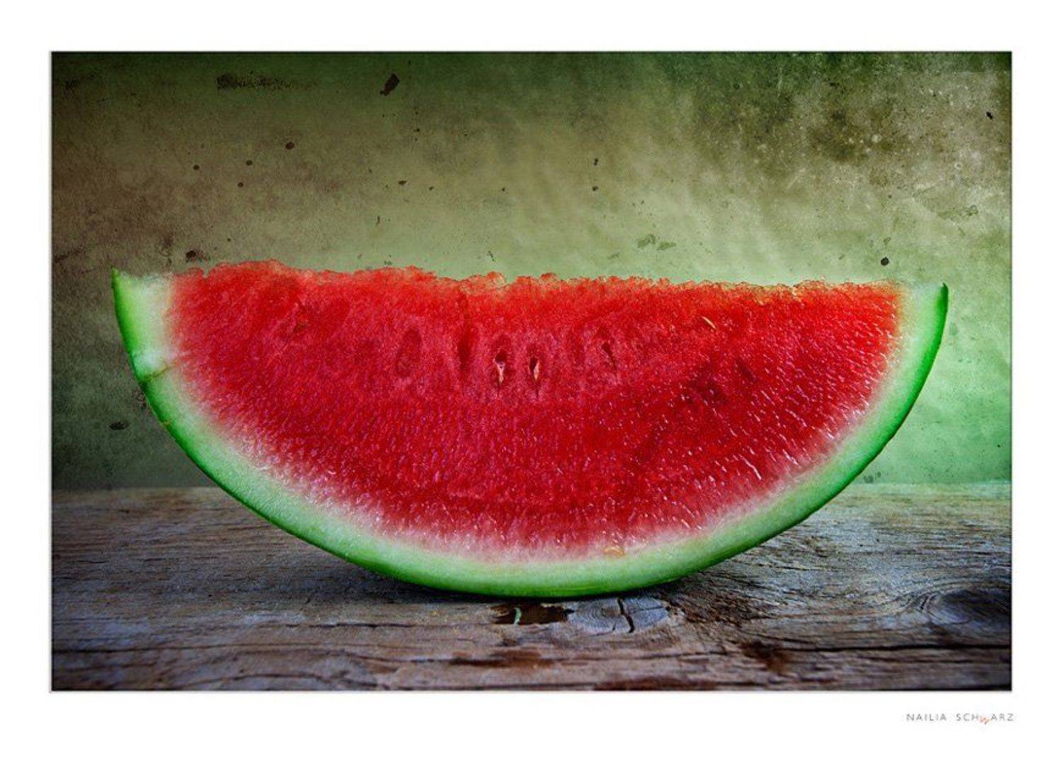 натюрморт, арбуз, срез, красный, спелый, зеленый, сочный, аппетитный, Nailia
