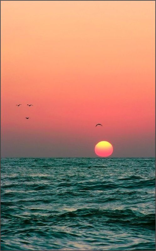 крым, восход,море, небо Знойное утро фото превью