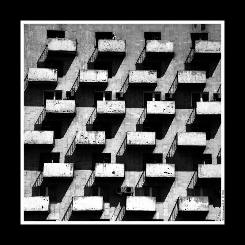 архитектура, черно-белый, шарада Загадочные прямоугольники фото превью