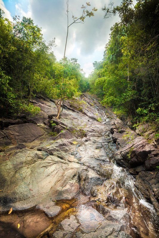 водопад, phaeng, панган, тайланд Водопад фото превью