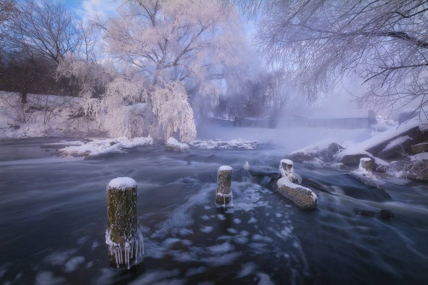пейзаж, зима, зимнее фото, пейзажная съемка, рассвет, иней, мороз, река, листвянка, панорама, landscape, nikon d7100, sigma, фототуры выходного дня, россия, Жмак Евгений