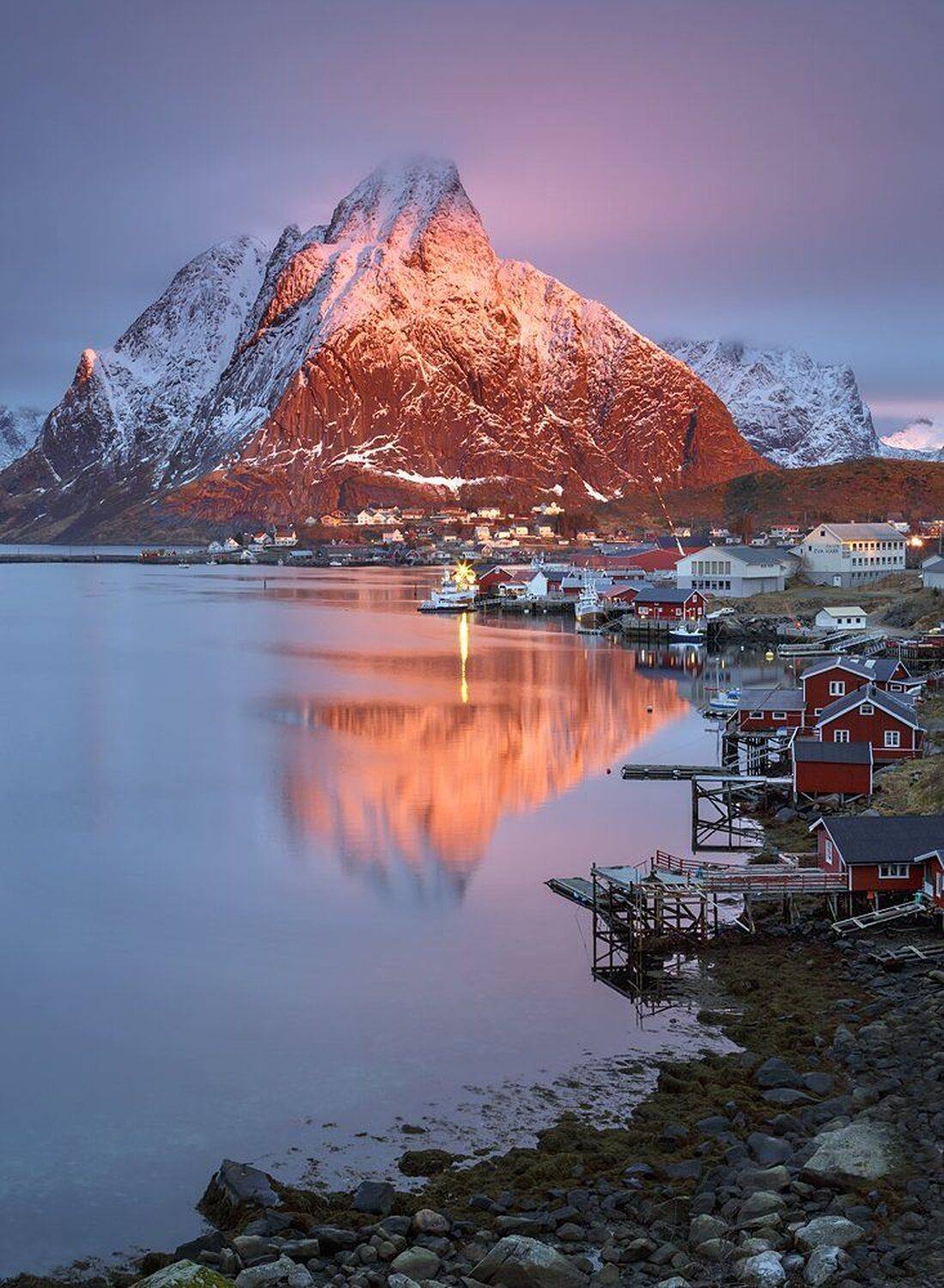 norway, lofoten, winter, olstinden, mountain, hamnoy, sakrisoy, sunrise, Kani (kanipolat.com) Polat