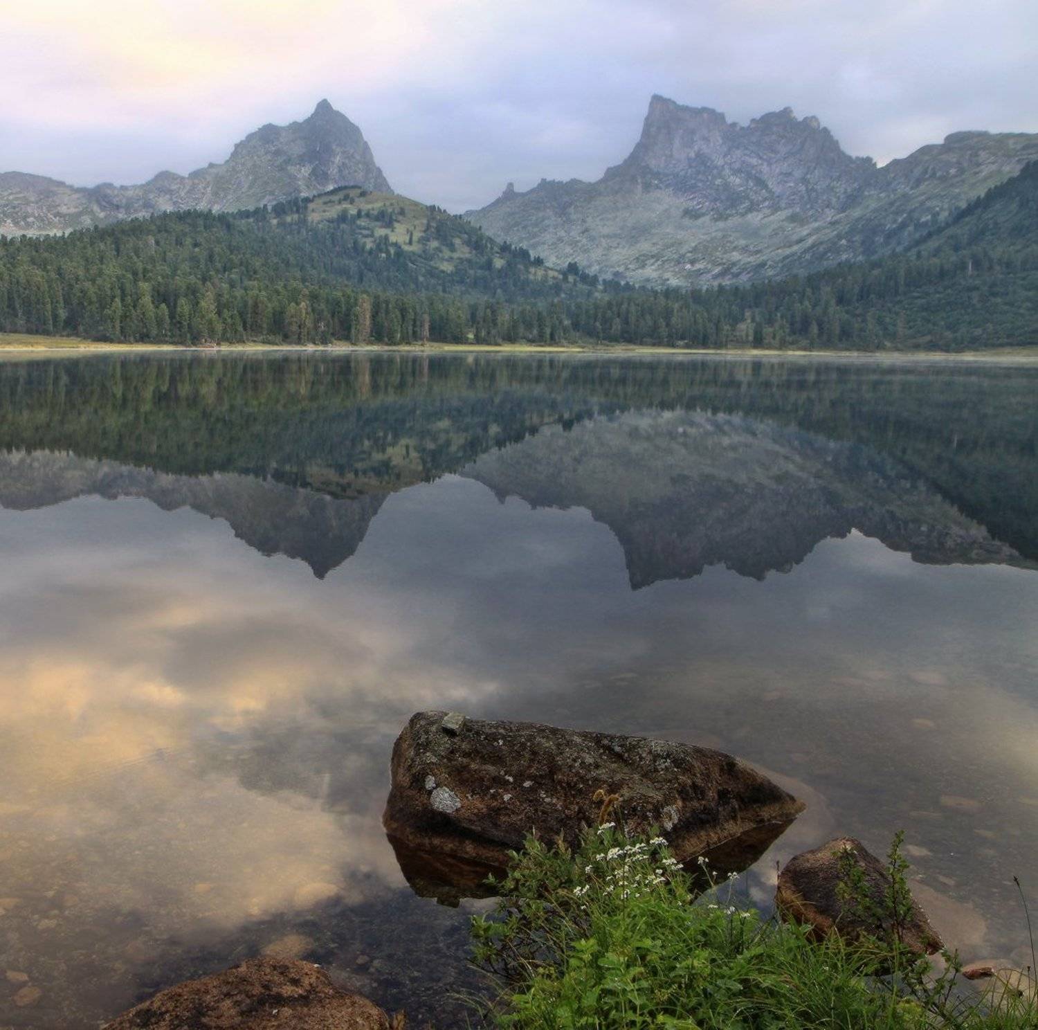 ергаки, озеро светлое, утро, горы, Галина Хвостенко