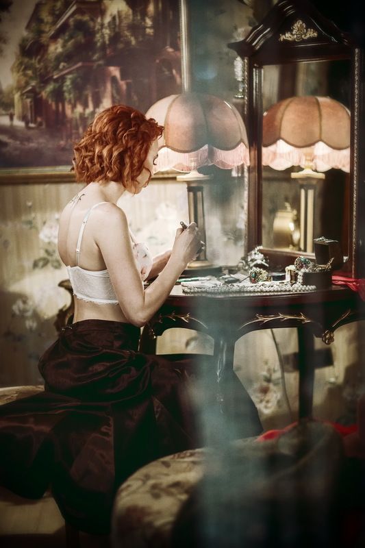 Будуар, Девушка, История, Переодевание, Ретро История о бедной цветочницы...-3ч фото превью