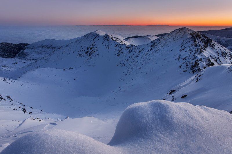 болагрия, рассвет, рила, горы, зима Рила фото превью