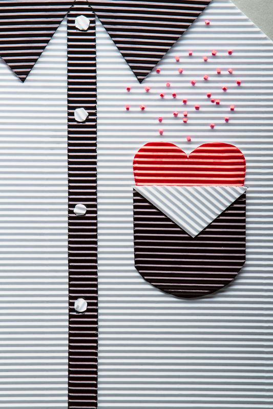 бумага, сердце, валентинка, рубашка, With love фото превью