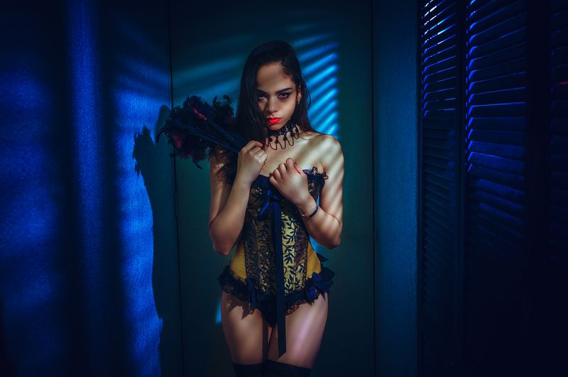 fine art, portrait, blue, The Sense of Beauty: Citlalli. фото превью