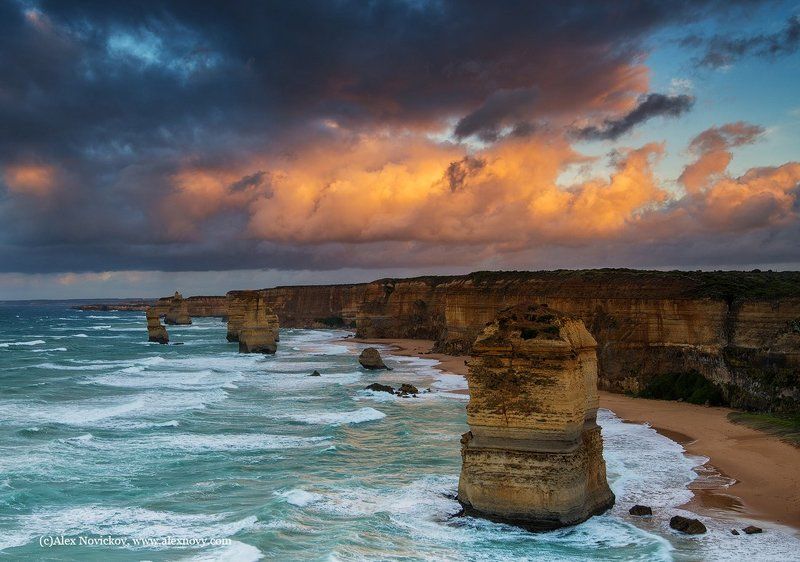australia, seascape, sunrise Апостолы фото превью