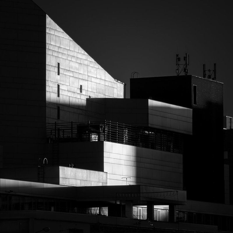 архитектура, город, красноярск, БКЗ, большой, концертный, зал, чб, чернобелое, геометрия, линии, детали, здание Городская среда фото превью